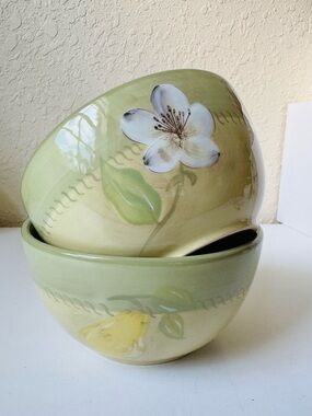 Pfaltzgraff Aurora Rare Ceramic Soup/Cereal Bowls, Set of Two #2,🦋